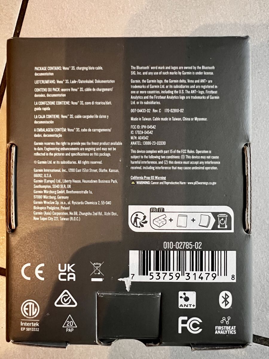 Garmin Smartwatch: Garmin Venu 3S - mit Garantie! – Usato da Winterthur venduto da Concorde12 3