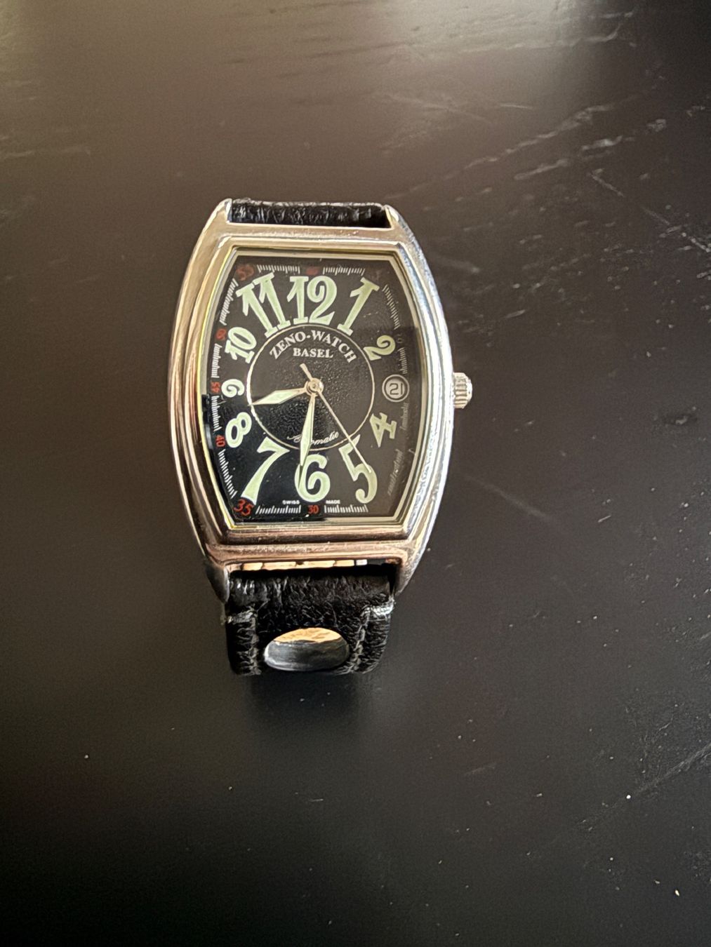 Zeno Orologi: Zeno-Watch Basel, Retro Rectangular Automatic, Top Zustand! – Usato da Erstfeld venduto da Uhu1980