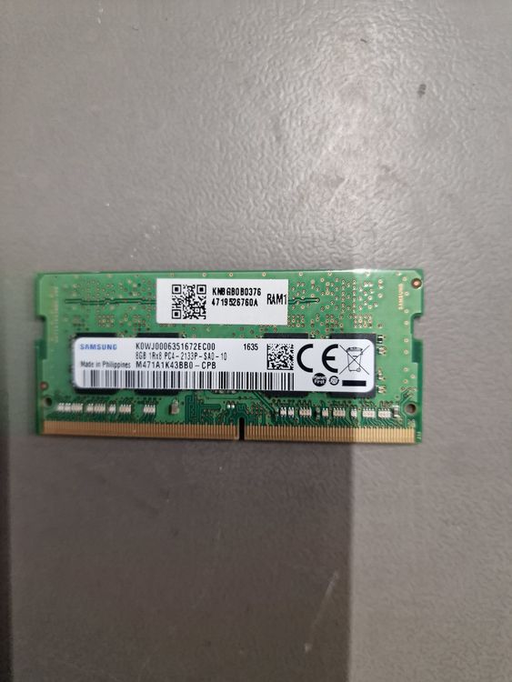 SAMSUNG DDR4 RAM 8GB SO-DIMM | Kaufen auf Ricardo