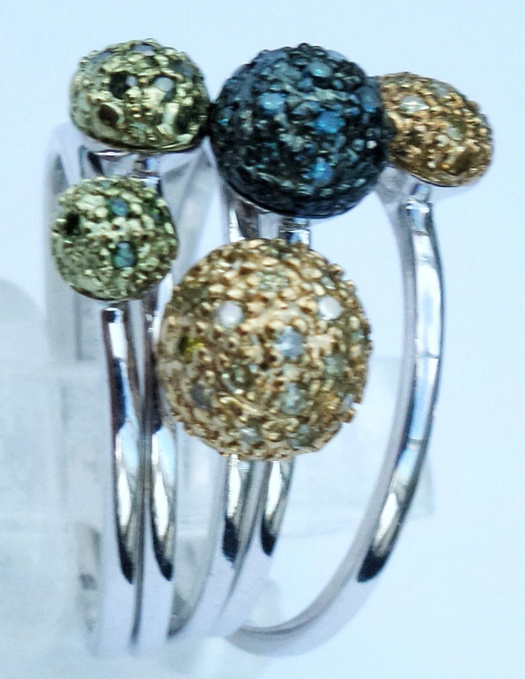 Bagues: Ring Set mit Farb-Diamanten neu – Neuf (Voir description) à Zürich par Bieter04 5