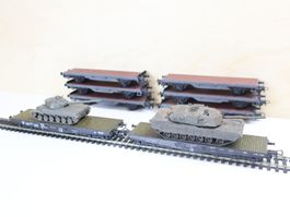 Kleinbahn & Co SBB 8 x Panzerwagen Set H0 - mit Panzer