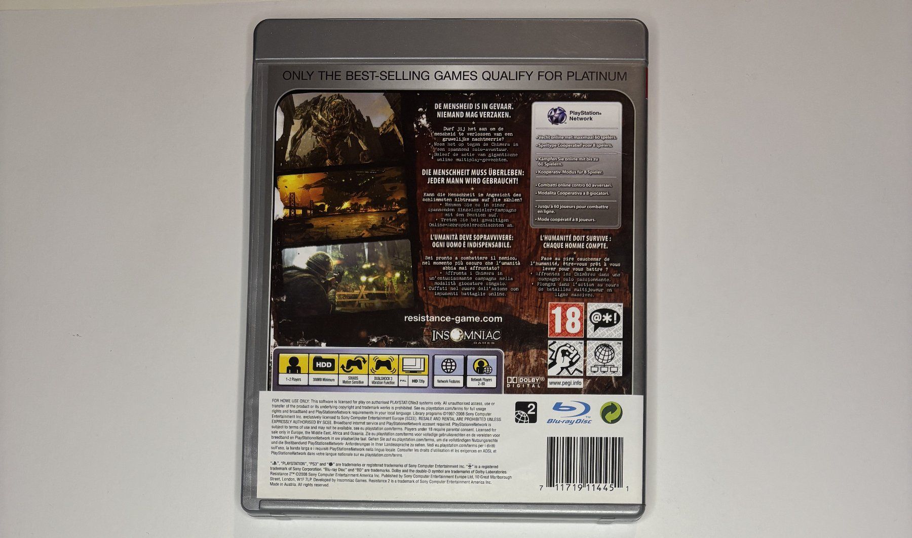 Giochi: PS3 - Resistance 2 – Usato da Allschwil venduto da Bullach 2