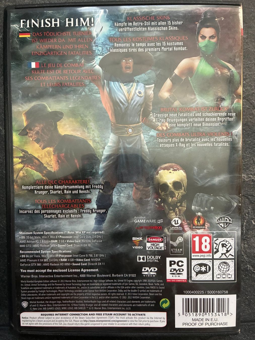Spiele: Jeu PC Mortal Kombat Komplete Edition état correct – Gebraucht aus Le Locle von NDx 3