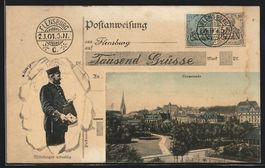 Flensburg, Ortsansicht mit Promenade, Br