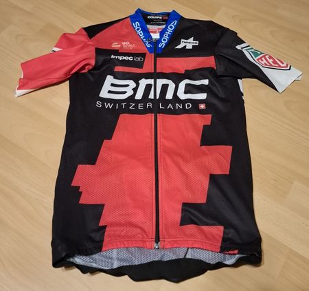 Radtrikot BMC ASSOS kurzarm schwarz rot Grösse M