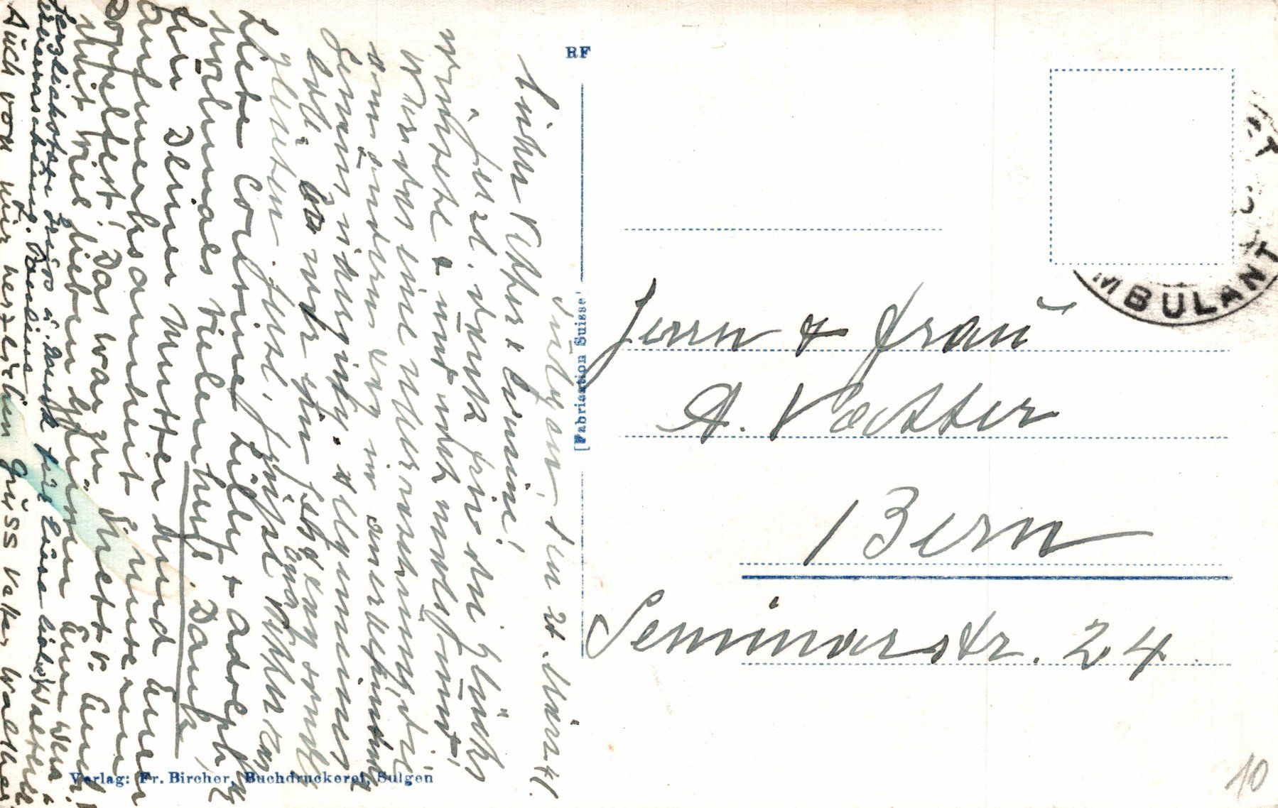 Cartoline postali: Flugaufnahme Sulgen – Usato da Bronschhofen venduto da Astore 1