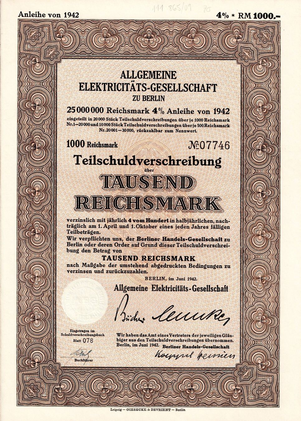 Documenti: AEG Allgemeine Elektricitäts-Gesellschaft – Usato da Ittigen venduto da hiwepa