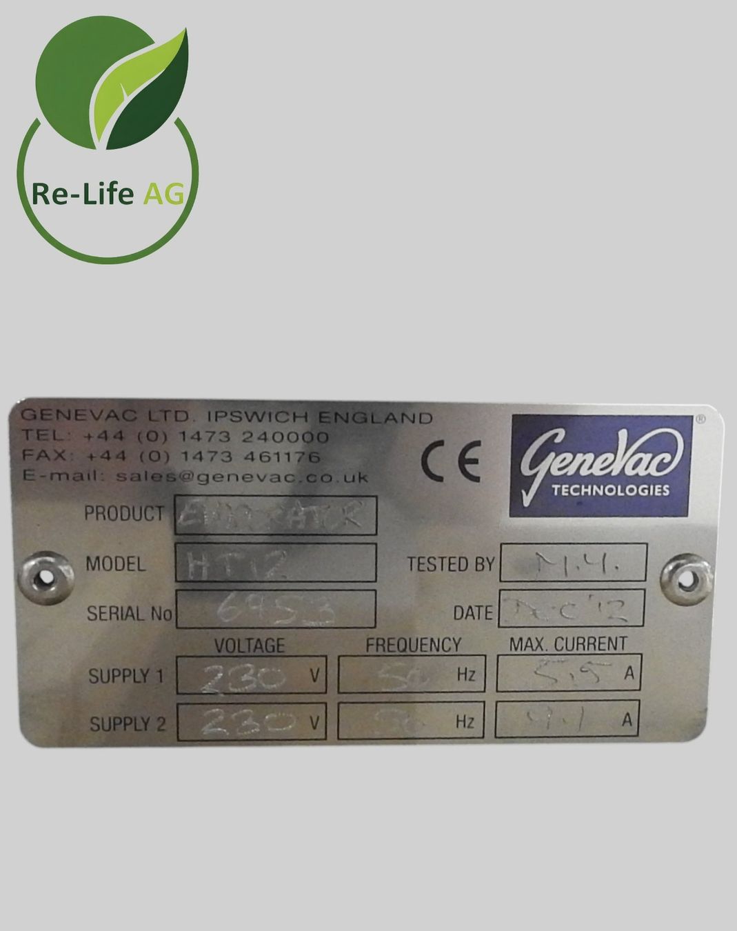 Tutte le macchine: GeneVac HT-12 & VC6000 device – Difettoso da Reinach BL venduto da Re-LifeAG_Labor 7