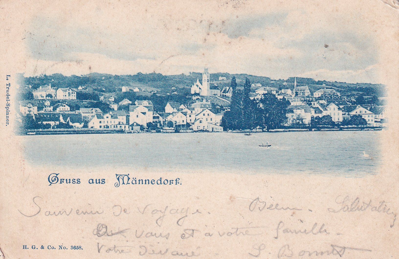 Cartoline postali: Männedorf   ZH       um 1900 – Usato da Brig venduto da Valcards54