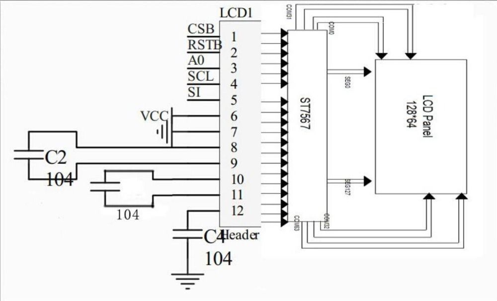 Componenti elettronici: 12Pin LCD Display Modul LX12864T2 – Nuovo e nell'imballaggio originale da Kreuzlingen venduto da Seto18 4