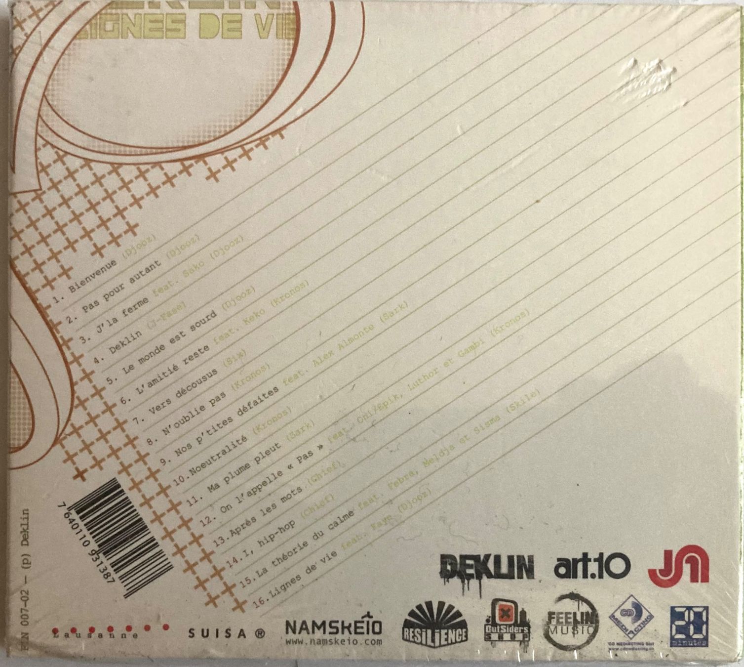 CD: DEKLIN - LIGNES DE VIE – Nuovo e nell'imballaggio originale da Poliez-Pittet venduto da Newtown-Records 1