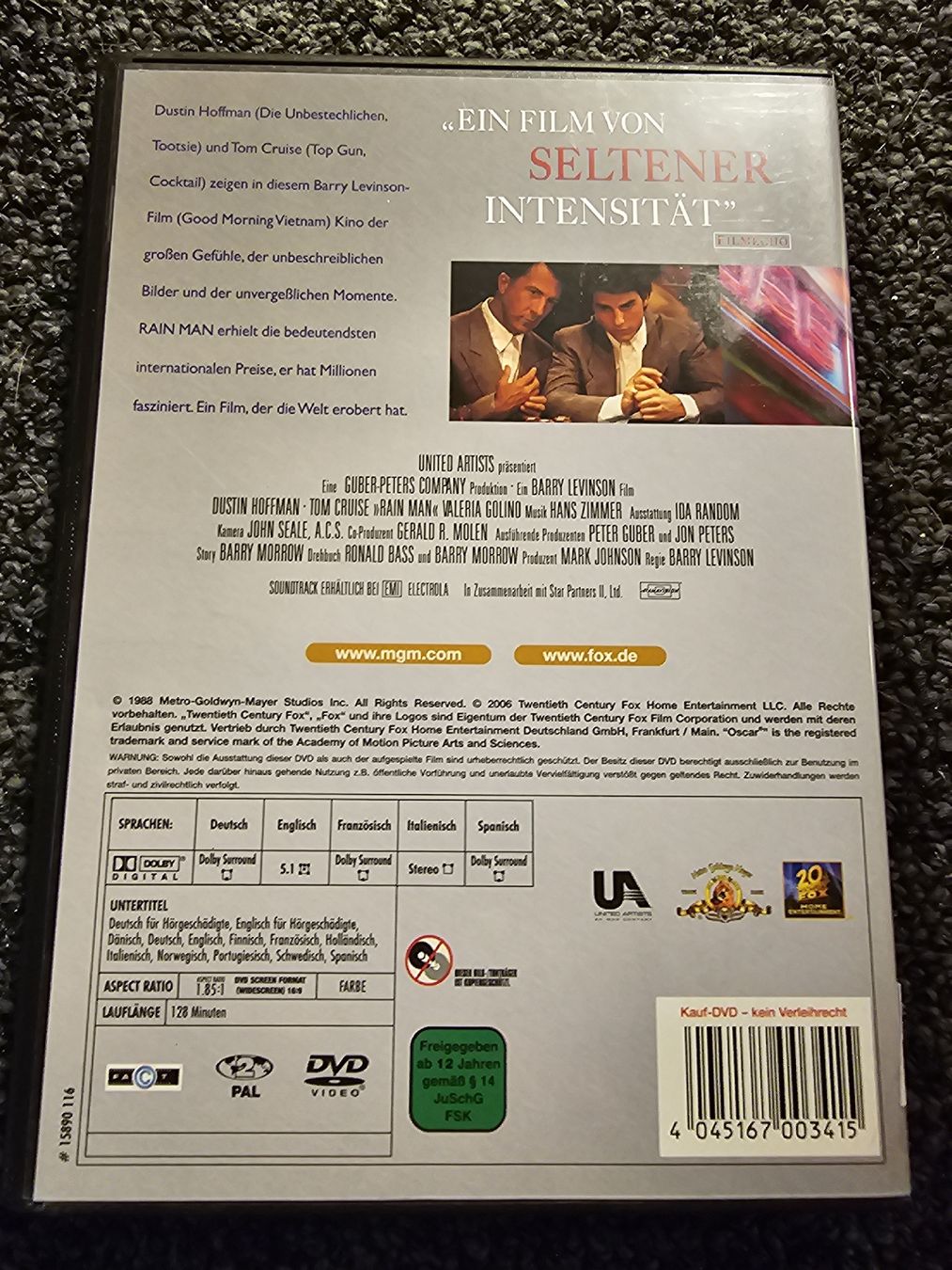 Tutti i DVDs: Rain Man DVD(20817) – Usato da Ruswil venduto da jan_bxl5 1