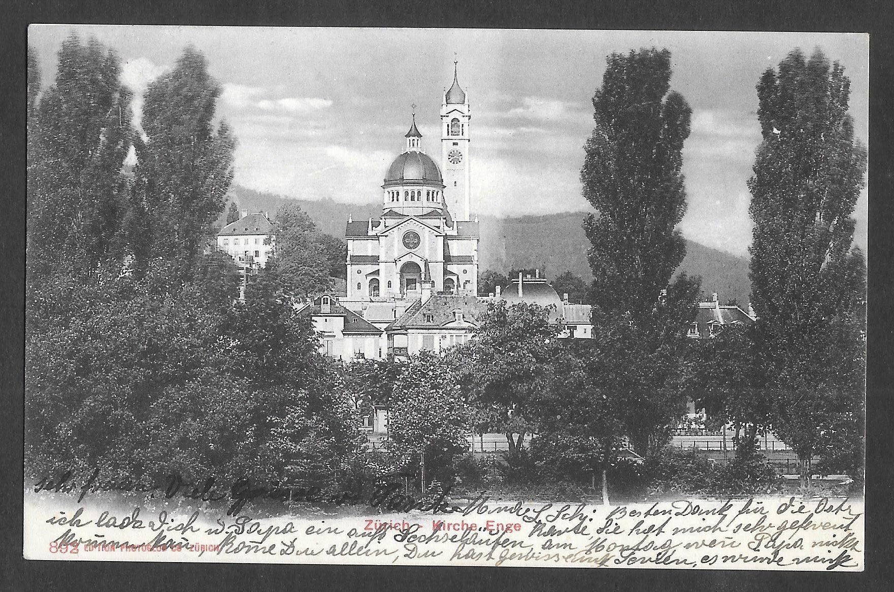 Cartoline postali: Zürich Enge Kirche – Usato da Olten venduto da clotaldi