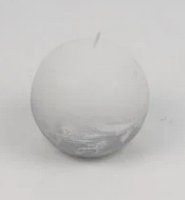 Candele: Kugelkerze 8.9cm Raureif Metallic Silber Weiss – Nuovo e nell'imballaggio originale da Oensingen venduto da Liquidations-Shop