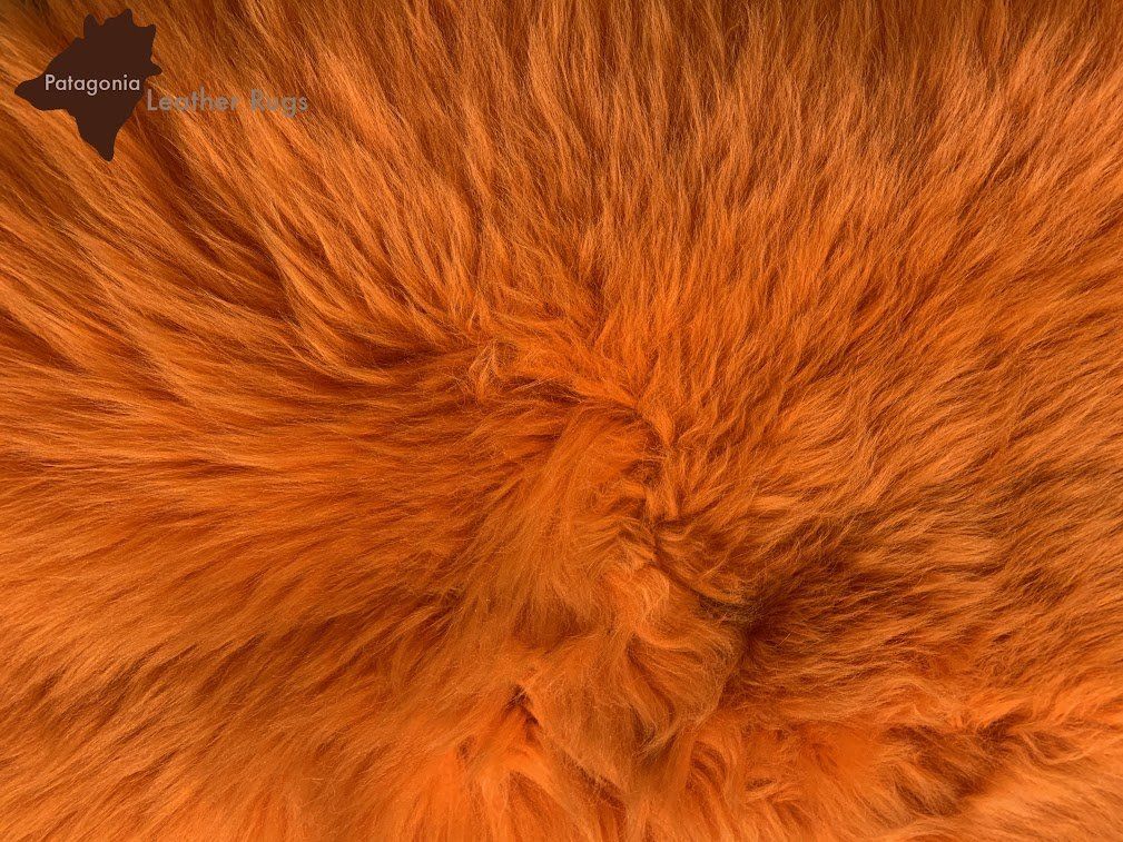 Tappeti: Lammfell Teppich Orange – Nuovo e nell'imballaggio originale da Arbedo venduto da patagonialeatherrugs 2
