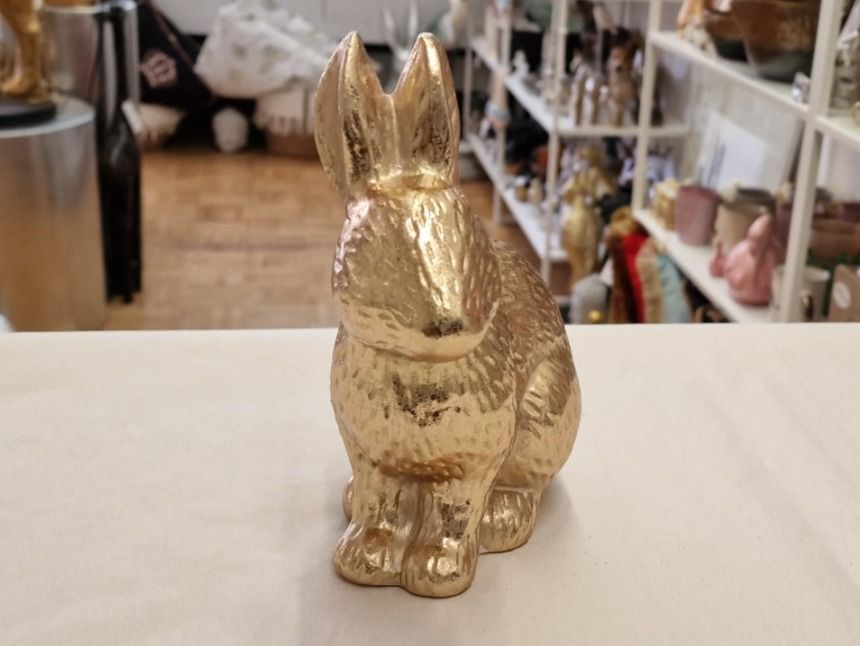 Figuren: Hase Keramik Gold Optik – Neu und originalverpackt aus Schaffhausen von AtelierPudesco 3