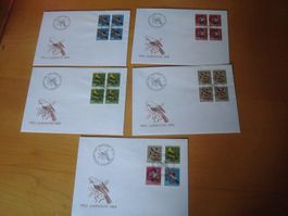 PJ 1969 Serie und 4er FDC‪‪‪ AB NUR 75 RP
