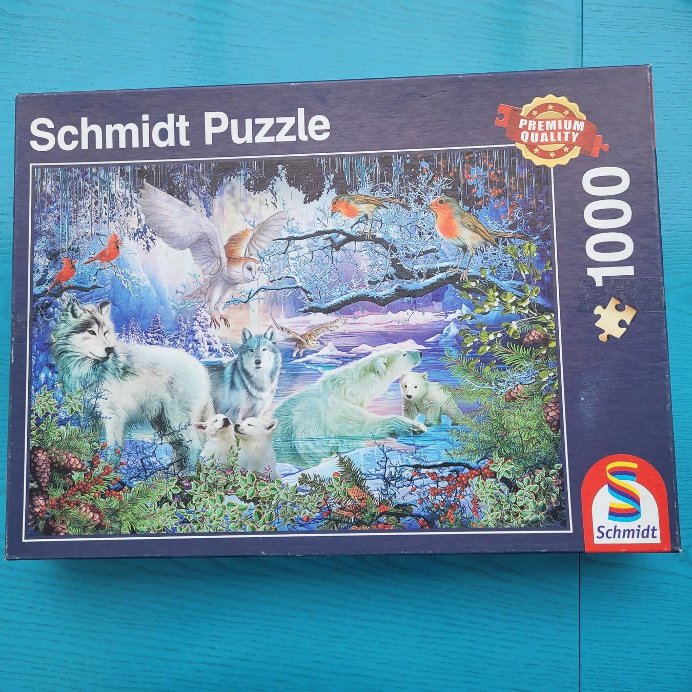 Puzzles: Wölfe im Winterwald- Schmidt Puzzle 1000 Teile – Gebraucht aus SCHÜBELBACH von CoKaHa