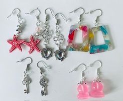 Ohrringe Set 5 Paar Neu . Frühlingshaften Farben
