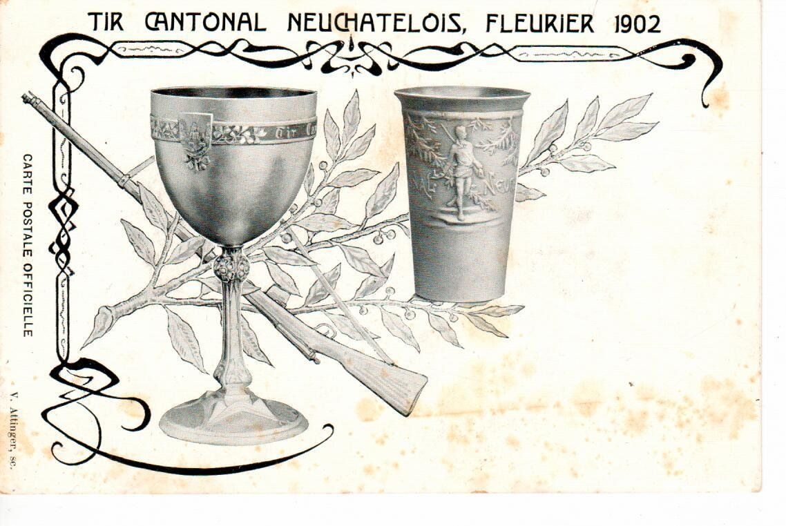Ansichtskarten: Tir Cantonal Neuchatelois Fleurier 1902 – Gebraucht aus Wolhusen von Curver9