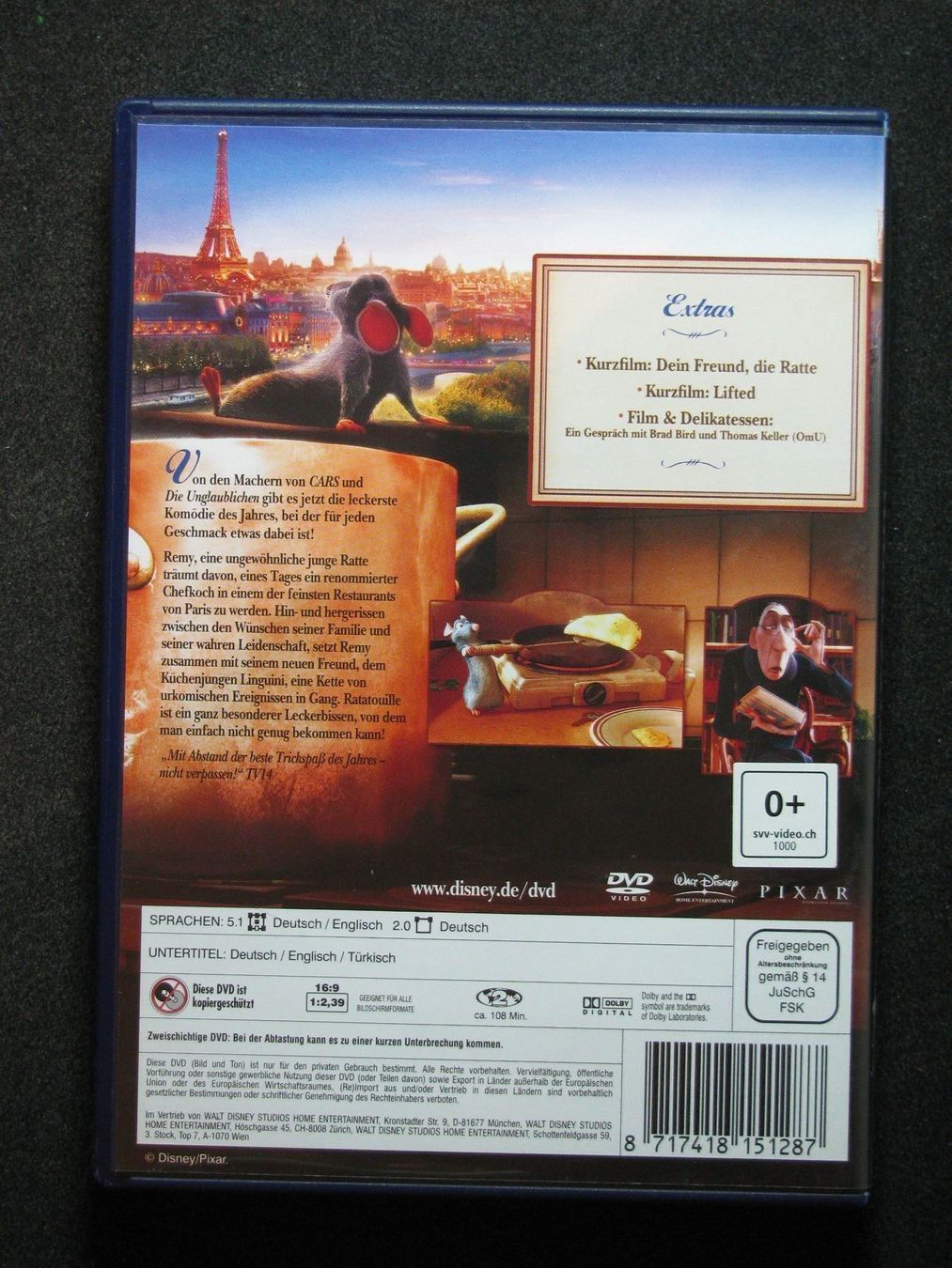 Tutti i DVDs: DVD Disney Ratatouille – Usato da Reitnau venduto da Zaomir 1