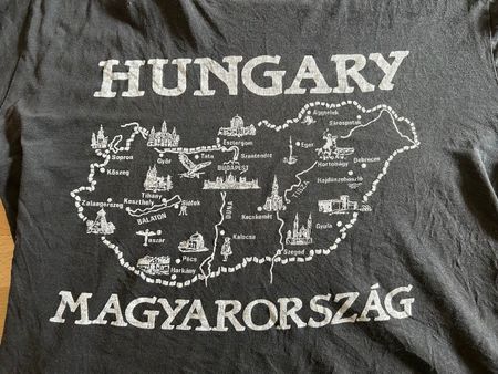 T-shirt vintage Ungheria/Magyarország, Taglia S, Cotone!