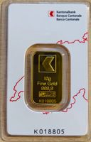 Goldbarren 10 Gramm - Fine Gold 999.9 - Zertifiziert