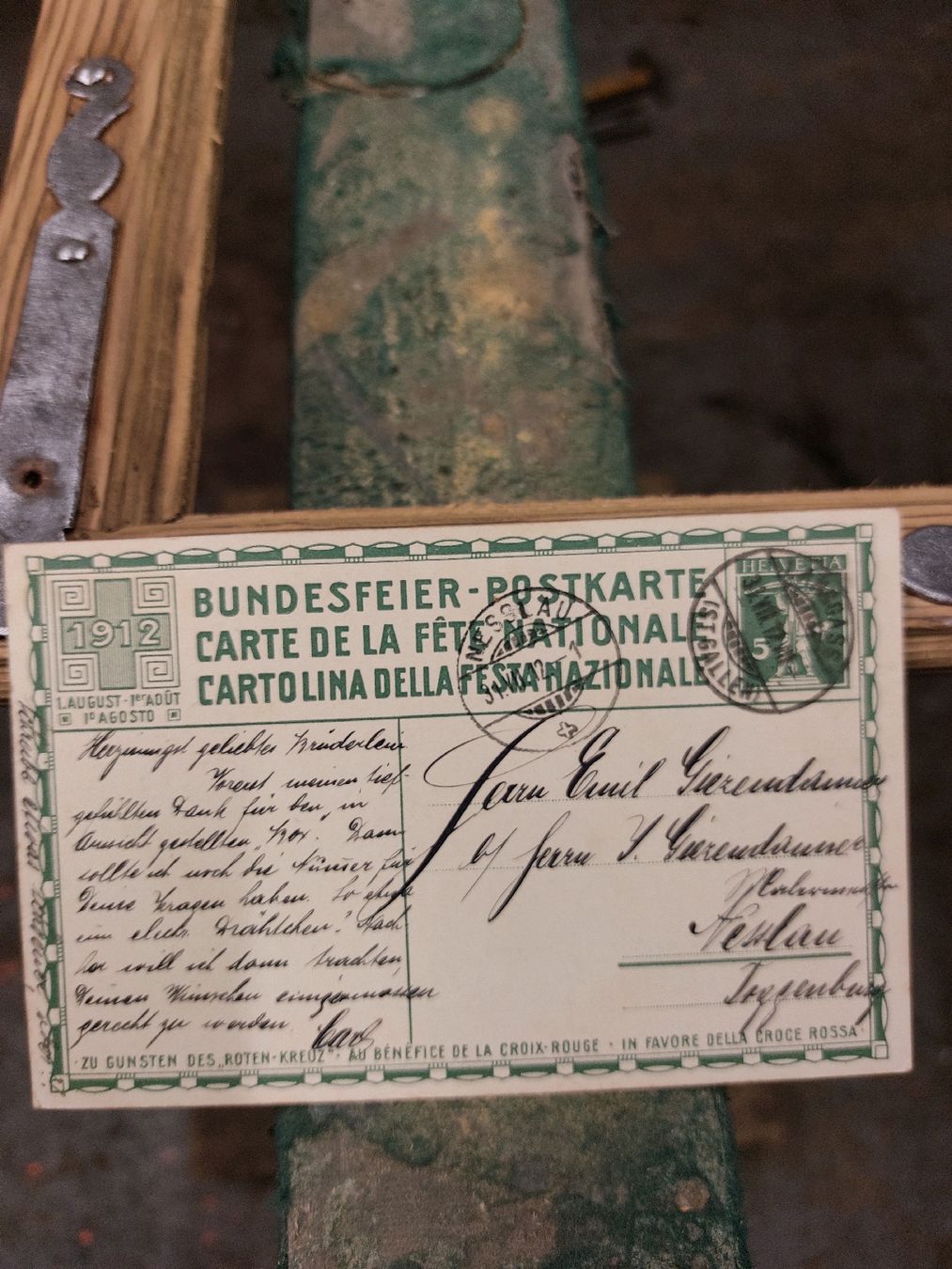 Cartoline postali: Postkarte Bundesfeier 1912 – Usato da Ganterschwil venduto da HeidiuPeter 5
