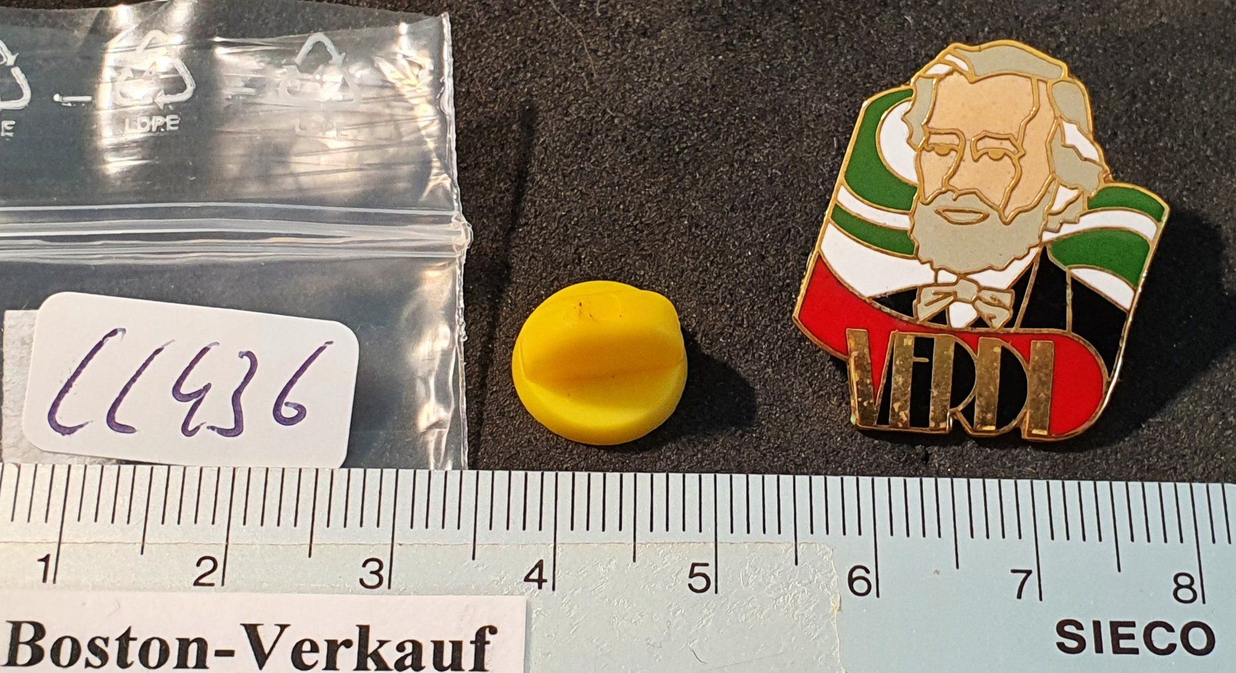 Placchette & Badge: CC436 - Pin Musik - Giuseppe Verdi – Usato da Reinach BL venduto da Boston-Verkauf 1