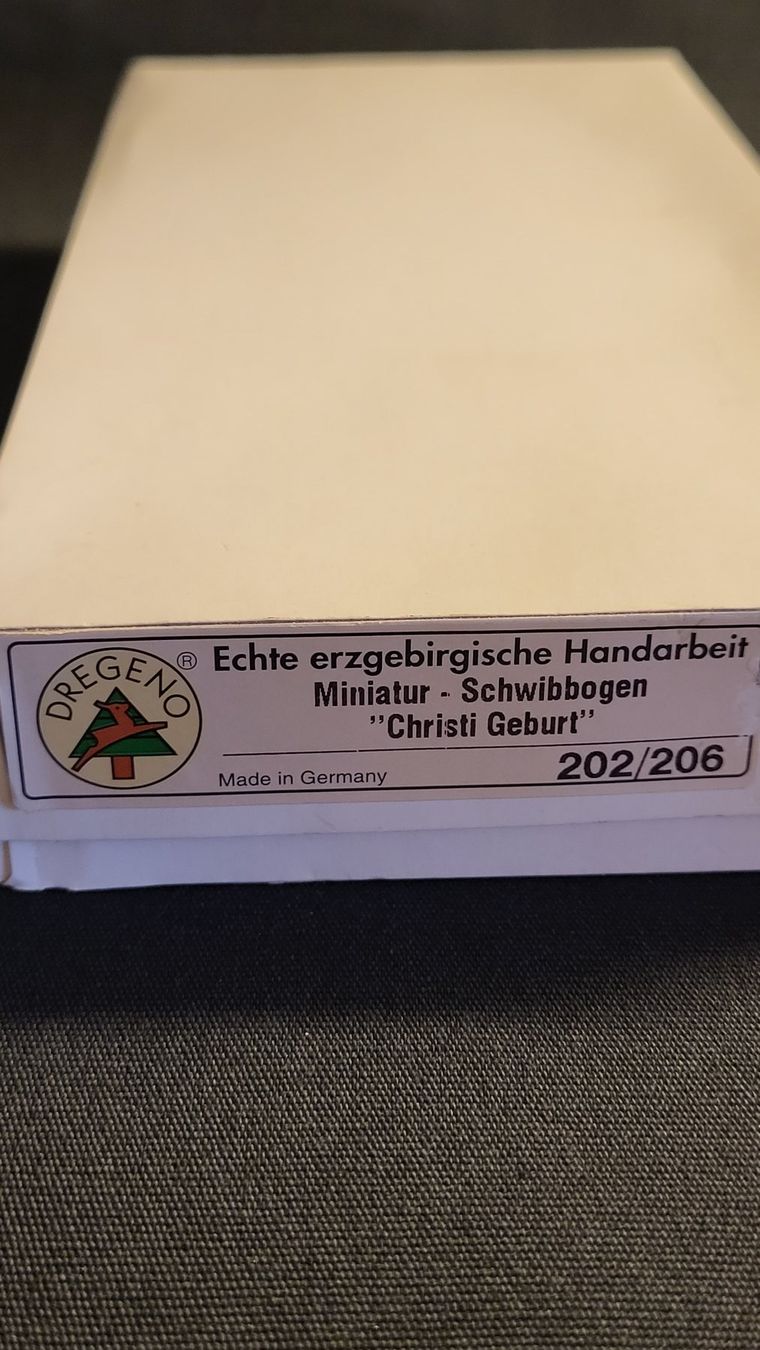 Statuette: Schwibbogen ERZGEBIRGE Christi Geburt – Nuovo e nell'imballaggio originale da Basel venduto da spinne02 5