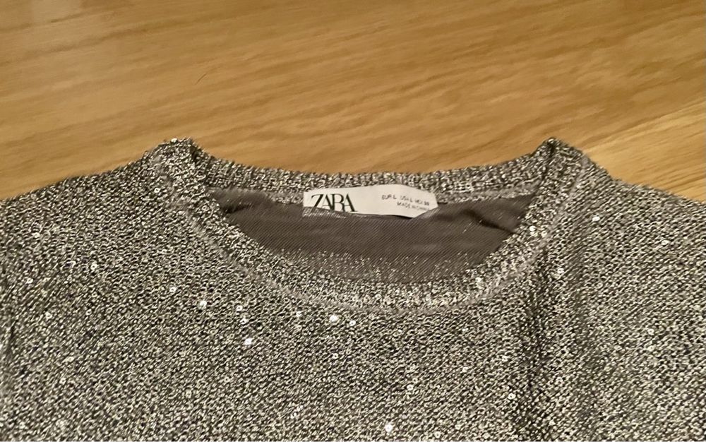Zara Pulli Zara Strickpullover Grau Zara Pullover Mit Glitzer