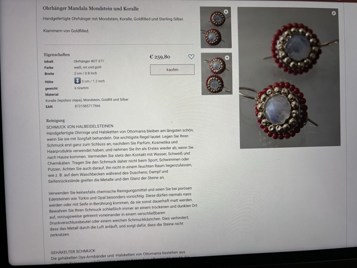 Boucles d'oreille: Original Ottomania Ohrhänger – Neuf (Voir description) à Pratteln par sab_whk9 2