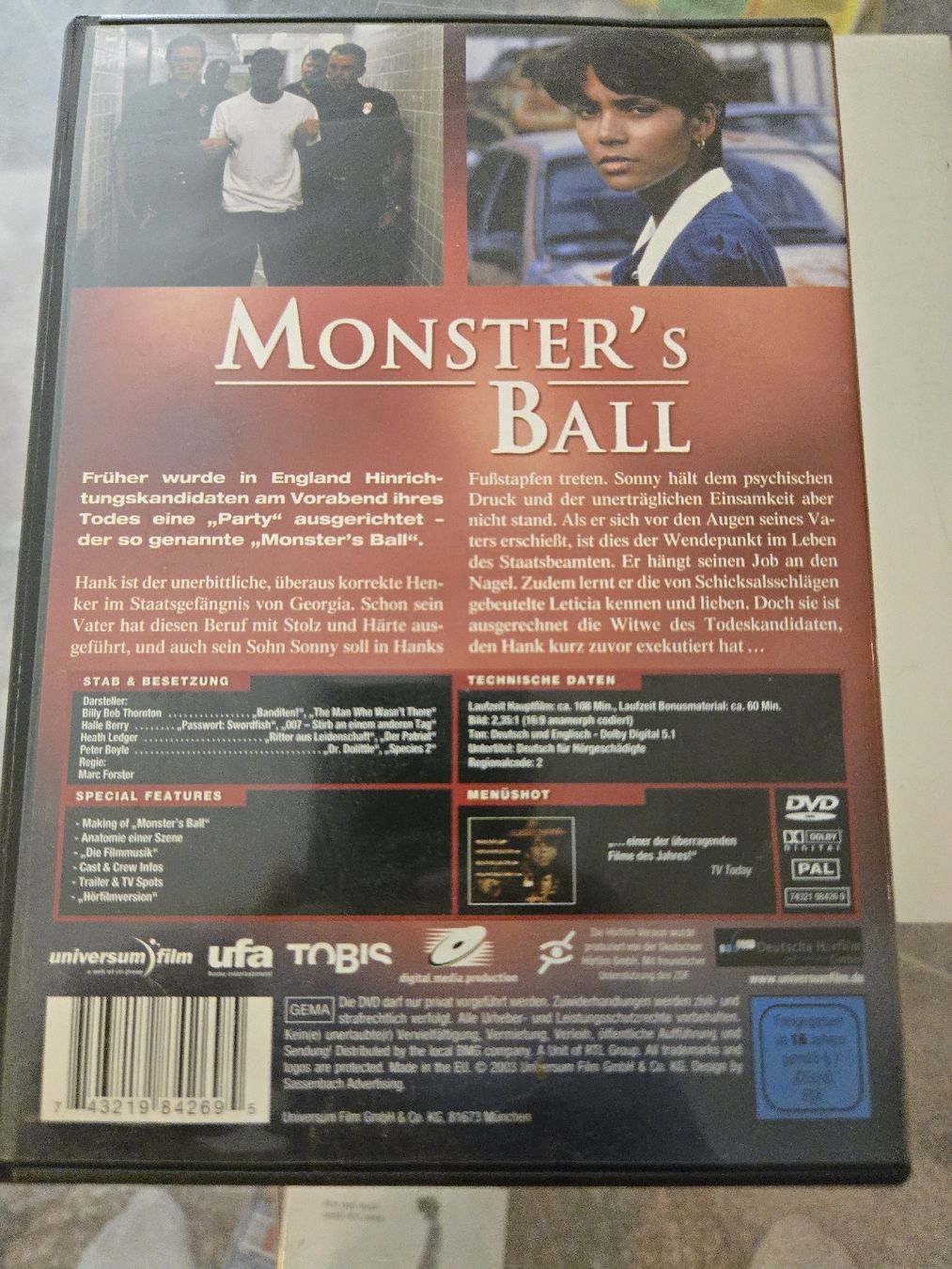 Tutti i DVDs: Monster's Ball DVD – Usato da Bussigny venduto da Kfdlt 1