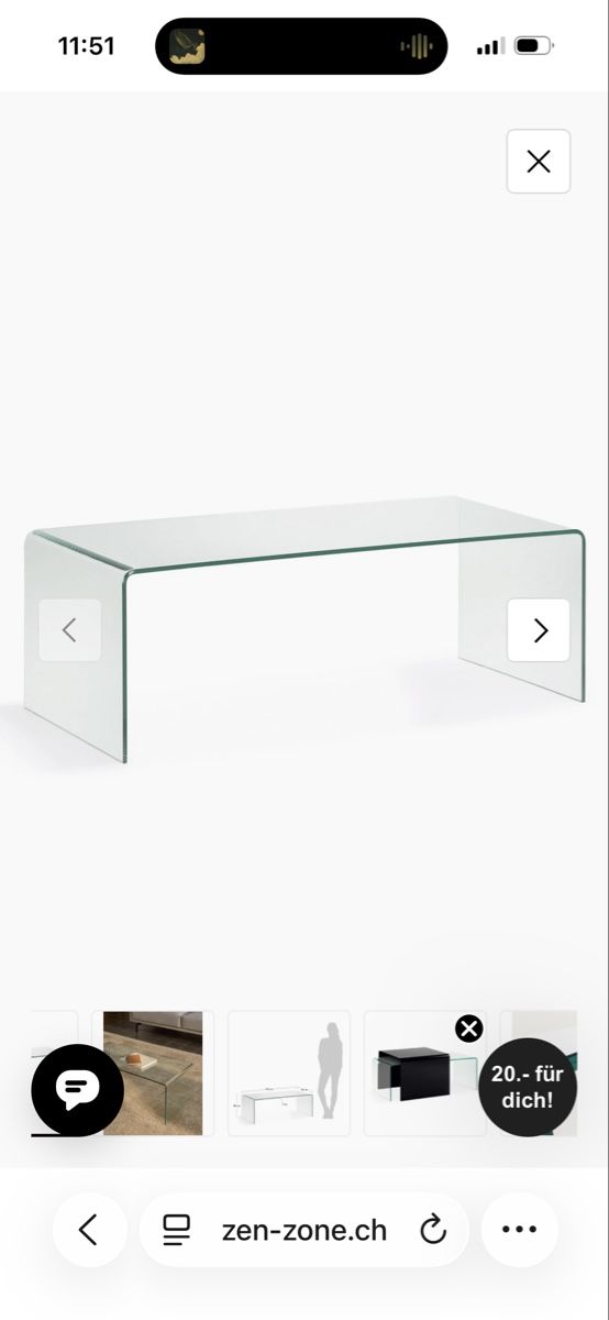 Tables: Couchtisch aus Glas – D'occasion à Wangen b. Olten par stu_28hn