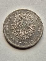 Deutsches Reich 5 Mark 1876 B Wilhelm I - Silber