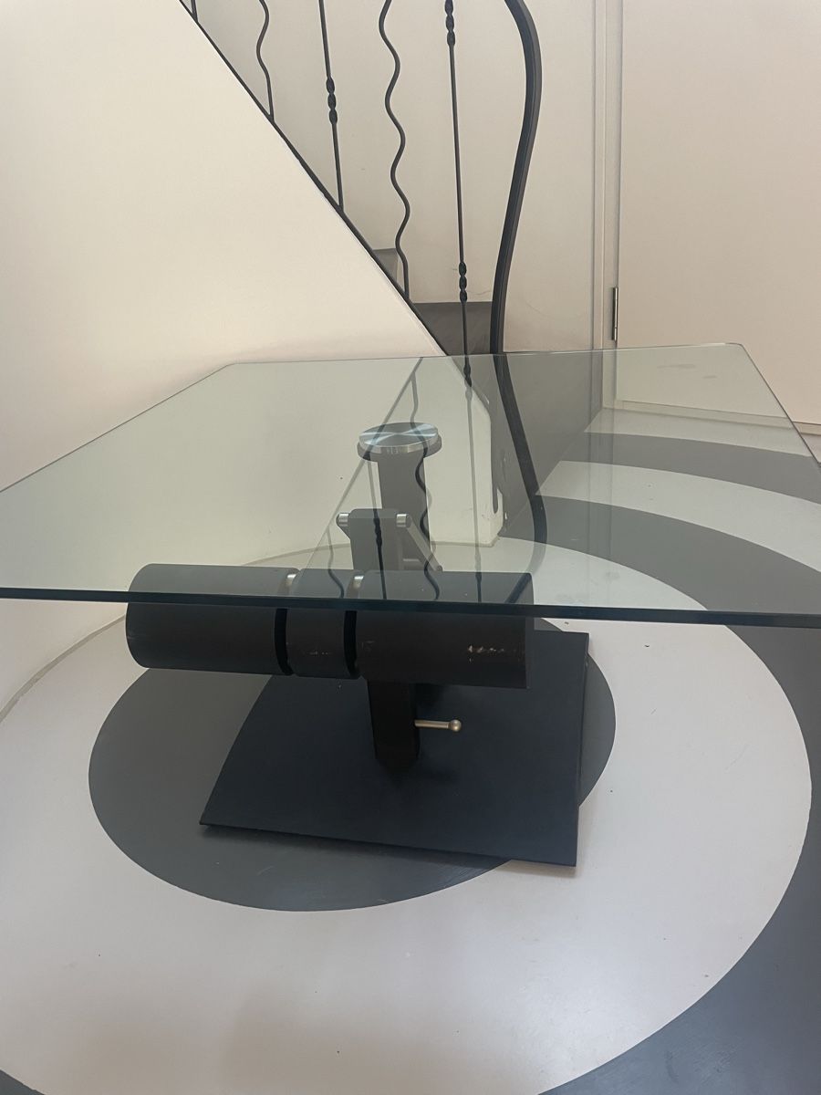 Tavoli: Memphis Designer Glastisch, verstellbar – Usato da Zürich venduto da Claudia0174 2