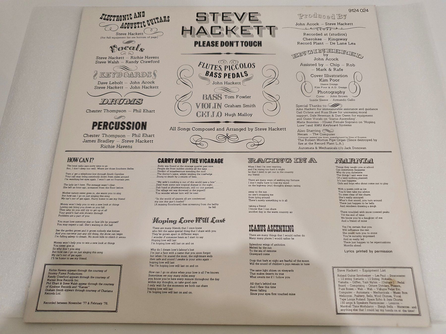 Dischi in vinile: Steve Hackett - Please Don`t Touch! – Usato da Uster venduto da Vinyl-Leidenschaft 3