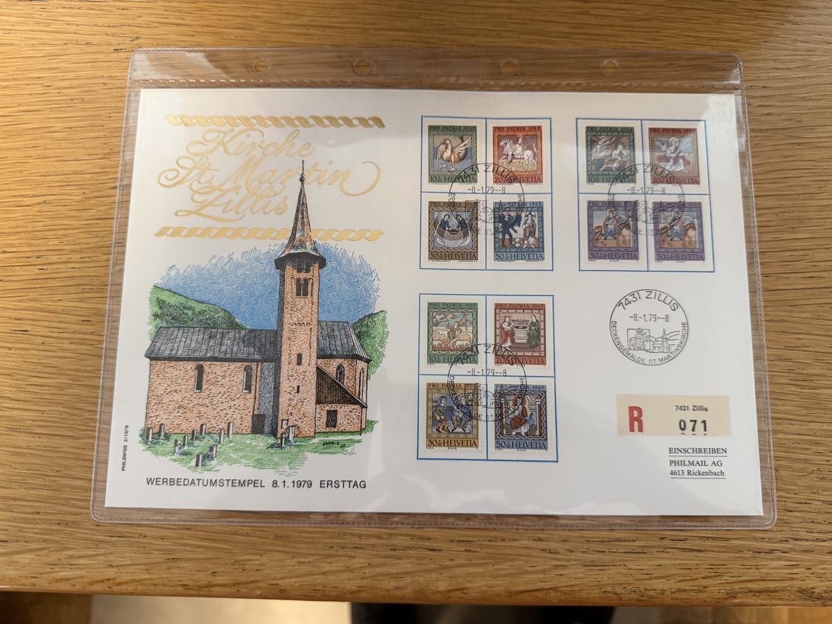 Alle Briefmarken: Luxusbrief 8.1.79 Deckengemälde Zillis – Neu (gemäss Beschreibung) aus Murgenthal von Tina_4055