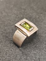 Vintage 925er Silber Ring mit Peridot 80er Top