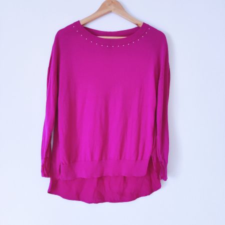 MARC CAIN Seide Cashmere Pullover Pulli Bluse Shirt N1/34-36
