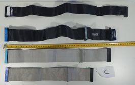 Lot mit 3 E-IDE Flachbandkabel & 1 Floppy-Kabel / C