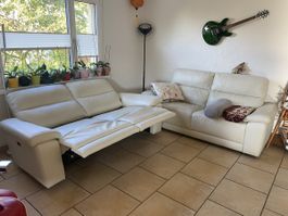 Poltronesofa  2 StückSartorano Leder weiss in gutem Zustan