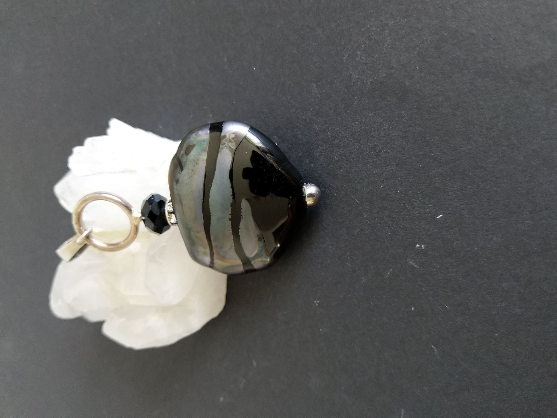 Ciondoli: GLAS HERZ ANHÄNGER MIT 925 SILBER – Usato da Romanshorn venduto da BoutiqueA 3