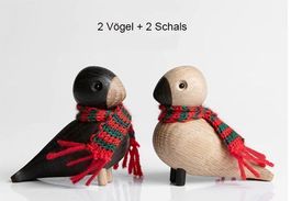 2 Papageientaucher Deko Vogel-Holzfigur