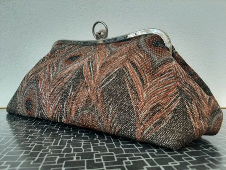 70er Jahre Space Age Glitzer Handtasche Clutch Mid Century