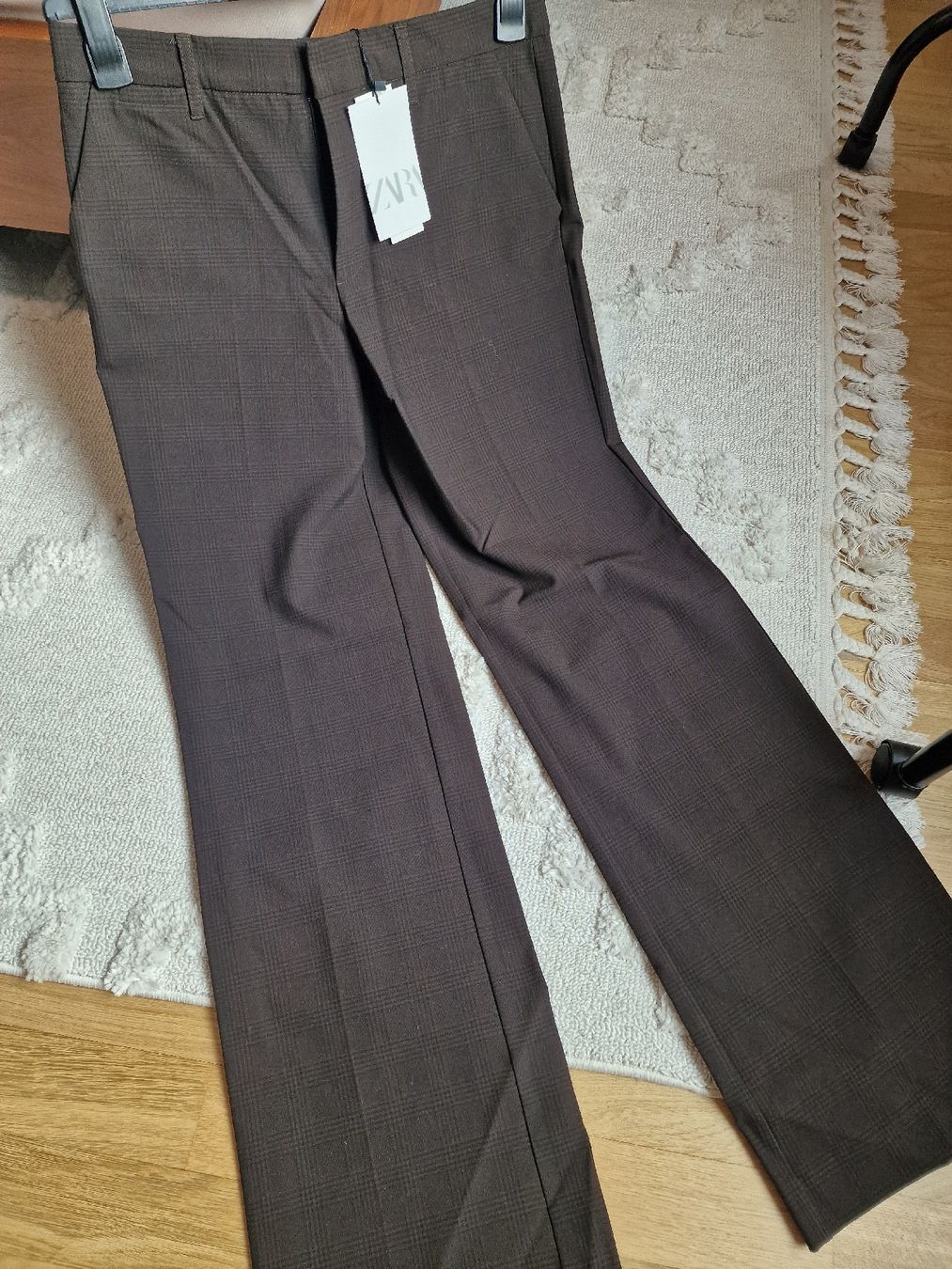 Zara Pantaloni: Zara Hose braun kariert – Nuovo e nell'imballaggio originale da Balgach venduto da kimo1