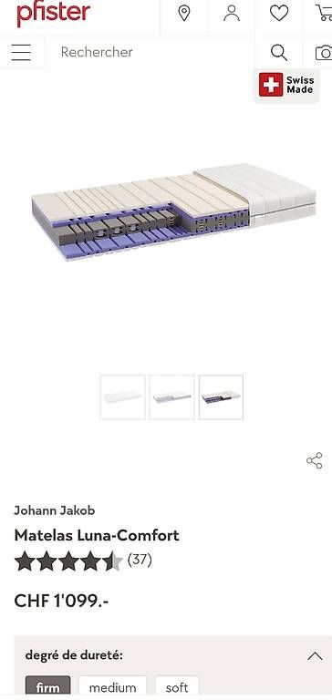 Materassi: Matelas Luna Comfort, Pfister – Usato da Cugy VD venduto da deb_7ln6 1