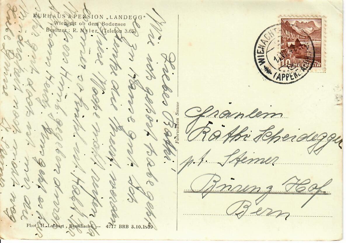 Cartoline postali: Wienacht App. – Usato da Hochdorf venduto da Ziegel-16 1