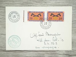 TR78 Front de l'enveloppe + Timbre Suisse 1939/40 Feldpost