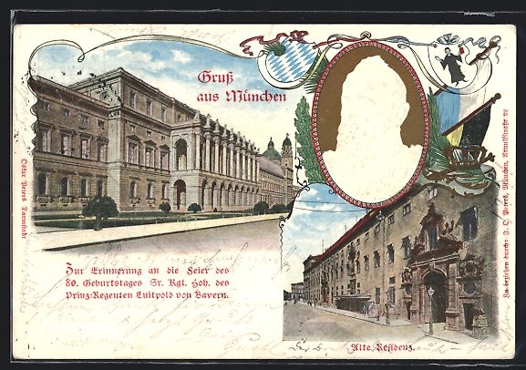 Cancelleria postale: München, Prinzregent Luitpold von Bayer – Usato da Berlin venduto da bartko-reher